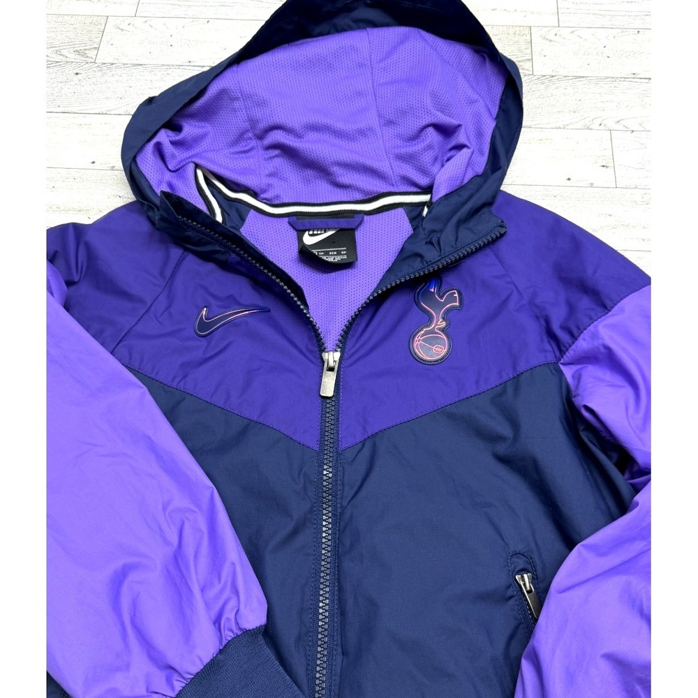 Nike Tottenham Hotspur Soccer Foil Training Hooded Jacket Purple Youth XS Unisex